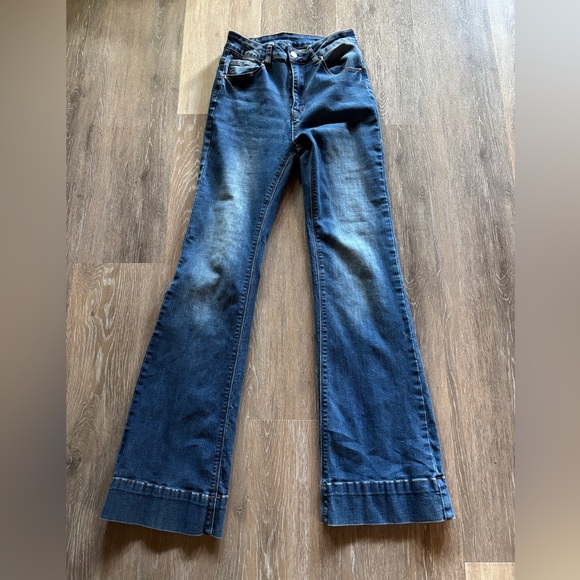 SHEIN Dark Blue Flare Jeans - Picture 1 of 3